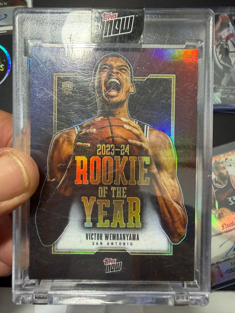Topps Topps Now 2023-24 Rookie Of The Year Victor Wembanyama Card product image